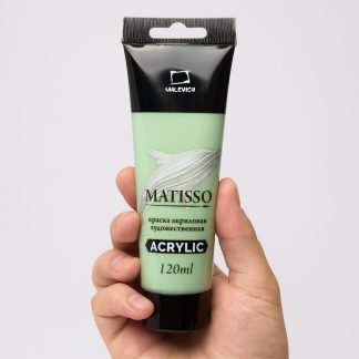 Акриловая краска Малевичъ Matisso, глянцевая, серо-зеленая, 120 мл