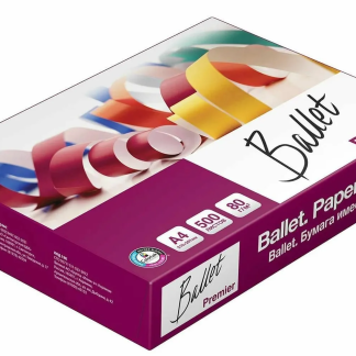 Бумага "Ballet Premier", А4, 80г,500л., КЛАСС "А" БЕЛИЗНА 161%
