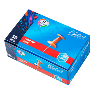 Гвоздики для доски Deli iSelect, цветные, 50 штук в коробочке