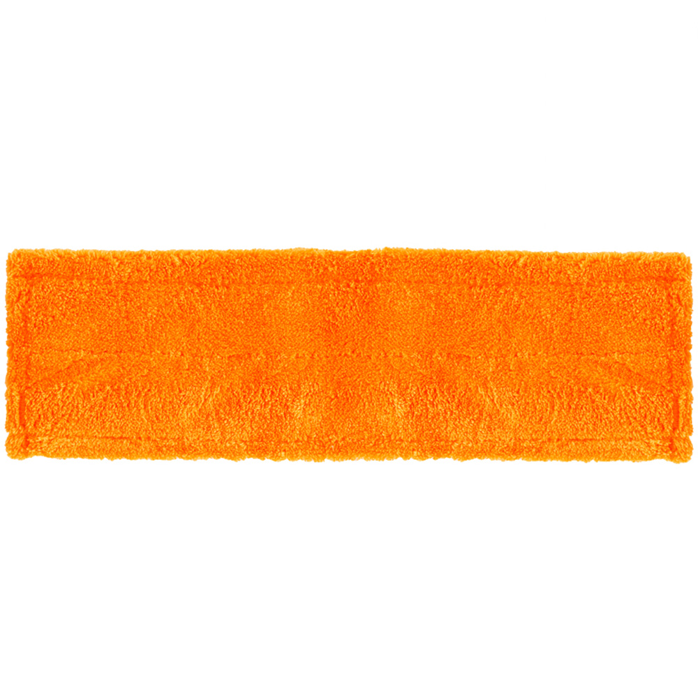 Запаска для швабры OfficeClean Professional, 40х10 см, микрофибра, ворс 0,5 см, карманы, оранжевая