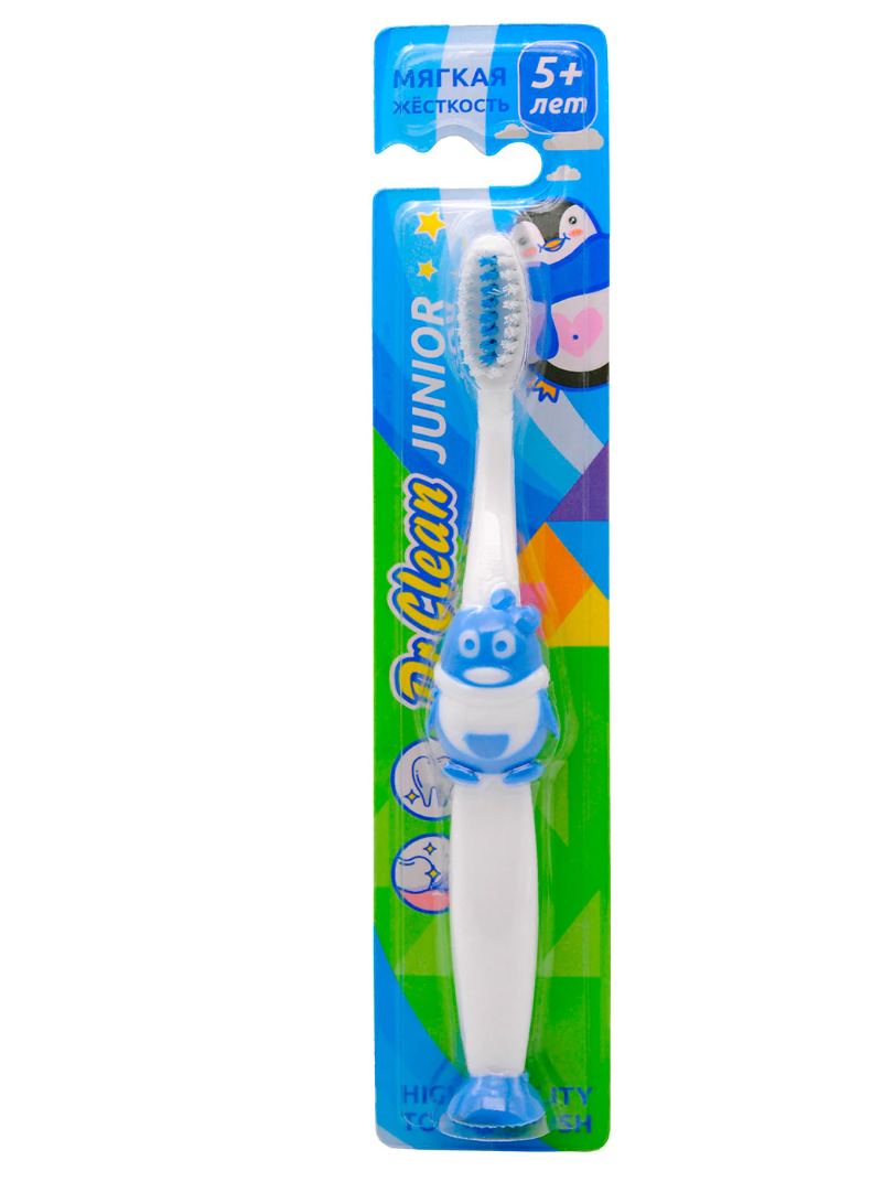 Зубная щетка детская 3+ DR.CLEAN "Junior", мягкая, ш/к 49482