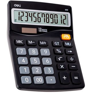 Калькулятор настольный DELI "1210" 12 разрядный, 157х120х36 мм, черный