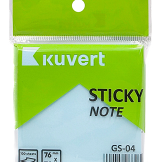 Клейкие листики KUVERT "Sticky" 76 х 76 мм, голубые, 100 листов