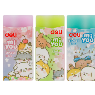 Ластик DELI "MiYou", прямоугольный, ассорти (60х24х12 мм)