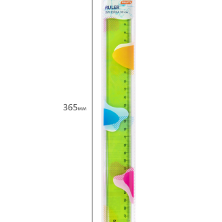 Линейка пластиковая 30 см BRAUBERG "FRUITY", тонированная, ассорти, 210767