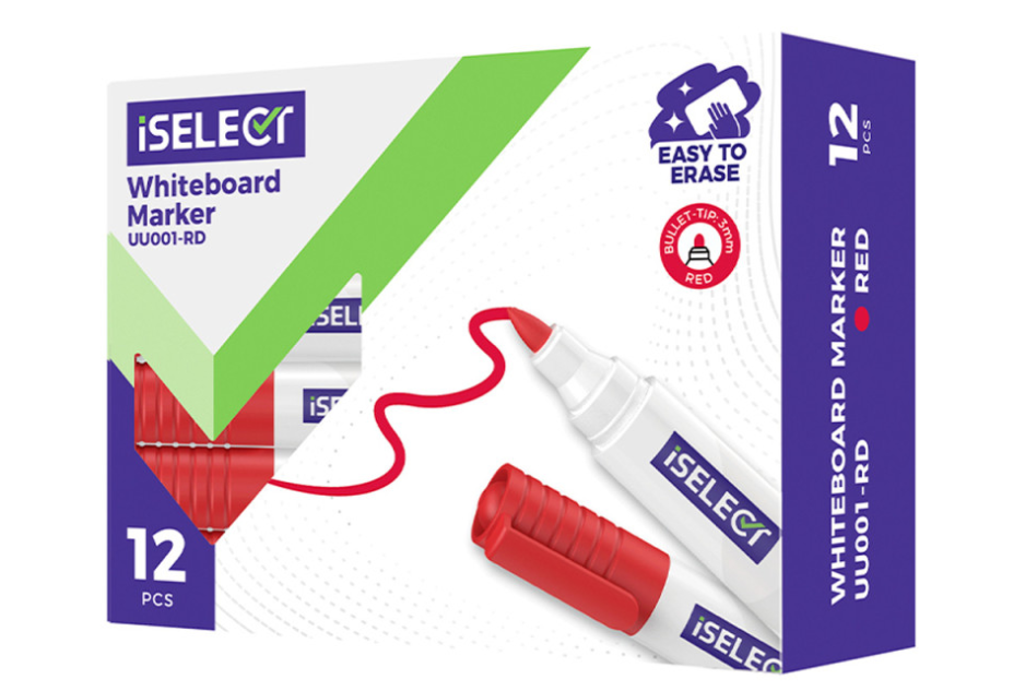 Маркер для доски "i Select" UU001 красный