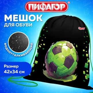 Мешок для обуви ПИФАГОР, 1 отделение, 42х34 см, "Offline", 273424