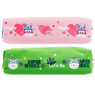 Пенал 1 отделение Deli "Super wings", 190х55х50 мм, на молнии, ассорти