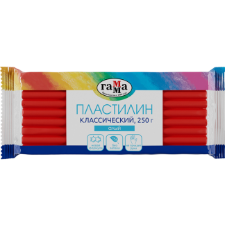 Пластилин Гамма "Классический", алый, 250г 270818_02