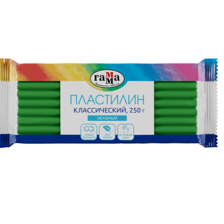 Пластилин Гамма "Классический", зеленый, 250г 270818_04