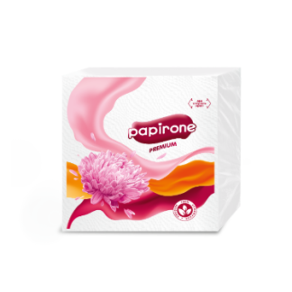 Салфетки Papirone 1-слойная 100шт в пачке