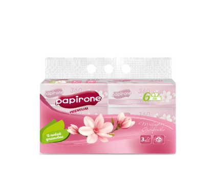 Салфетки Papirone 3-х слойные 480шт в пачке