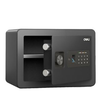 Сейф мебельный DELI "ET591" биометрический + электронный замок+ключ, 350х250х250 мм, 8 кг, черный