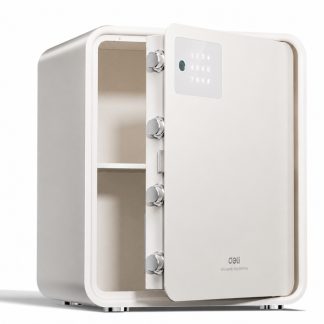 Сейф DELI "AE888-NZ" биометрический + электронный замок + ключ, 450х380х320 мм, 15 кг, белый