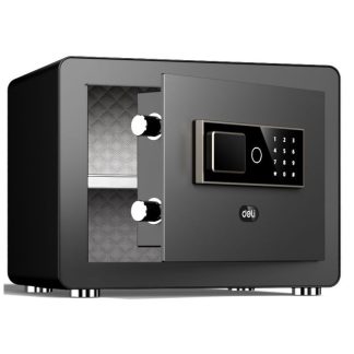 Сейф DELI "ET570" электронный замок + ключ, 380х290х300 мм, 13,3 кг, черный