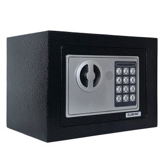 Сейф KUVERT 17EU электронный замок + ключ, 170x230x170 мм, 2.5 кг, черный