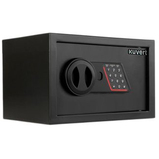 Сейф KUVERT "20ELB" электронный замок + ключ, 310х200х200 мм, 4 кг, черный