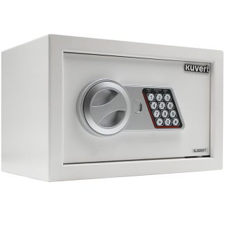 Сейф KUVERT "20ELB" электронный замок + ключ, 310х200х200 мм, 4 кг, белый