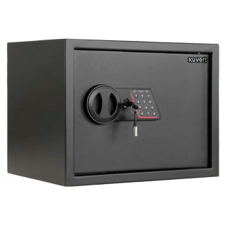 Сейф KUVERT "30ELB" электронный замок + ключ, 300x380x300 мм, 11.5 кг, черный