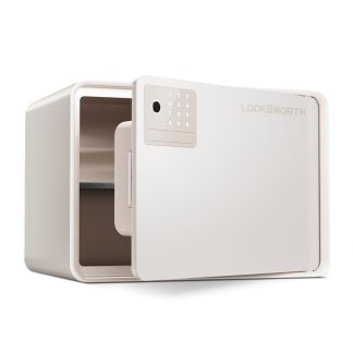 Сейф LockSworth биометрический + электронный замок + ключ, 250х360х250 мм, 6 кг, белый