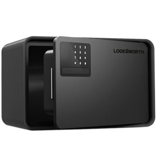 Сейф LockSworth электронный замок + ключ, 200х310х200 мм, 4 кг, черный