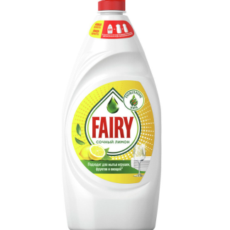 Средство для мытья посуды Fairy "Сочный Лимон", 900 мл