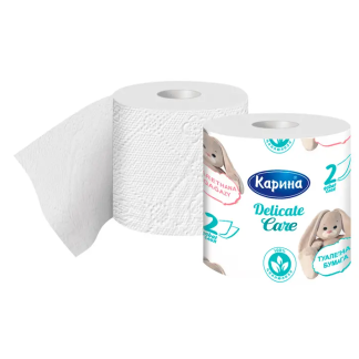 Туалетная бумага Карина Delicate Care, 2-х слойная, 32 рулона