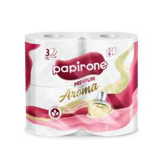 Туалетная бумага  Papirone Aroma 3-х слойная 4 рулона