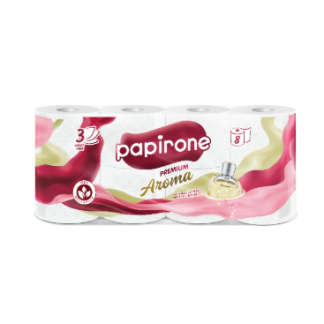 Туалетная бумага  Papirone Aroma 3-х слойная 8 рулонов