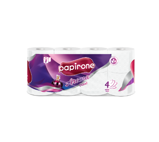 Туалетная бумага Papirone Velvet 4-х слойная 8 рулонов