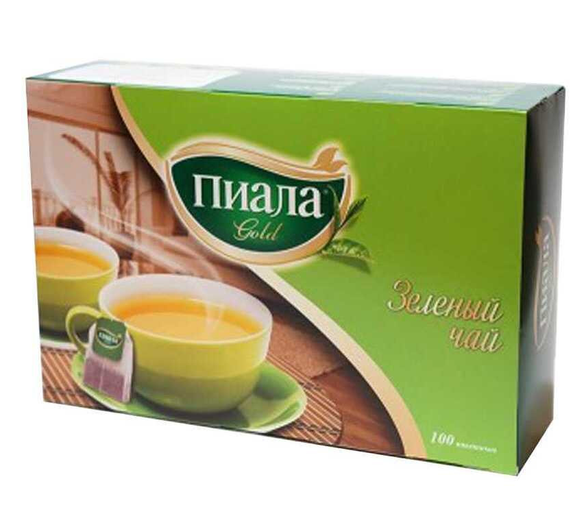 Чай Пиала зеленый, 100 пакетиков
