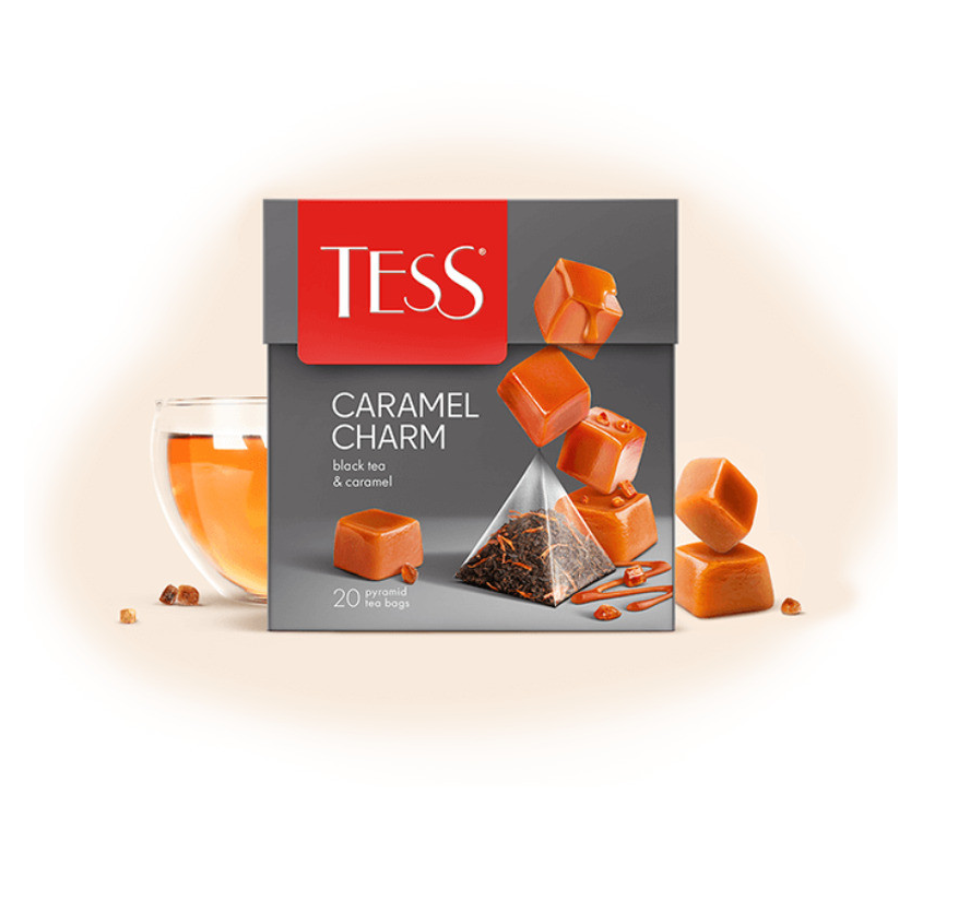 Чай Tess "Caramel Charm" черный , 20 пакетиков