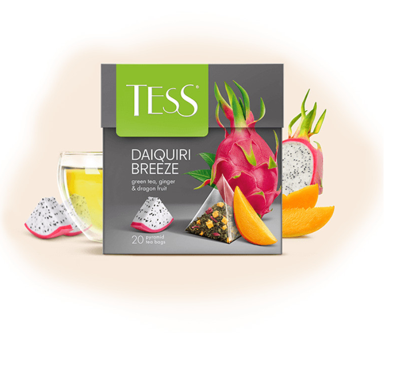 Чай Tess "Daiquiri Breeze" зеленый фруктовый, 20 пакетиков