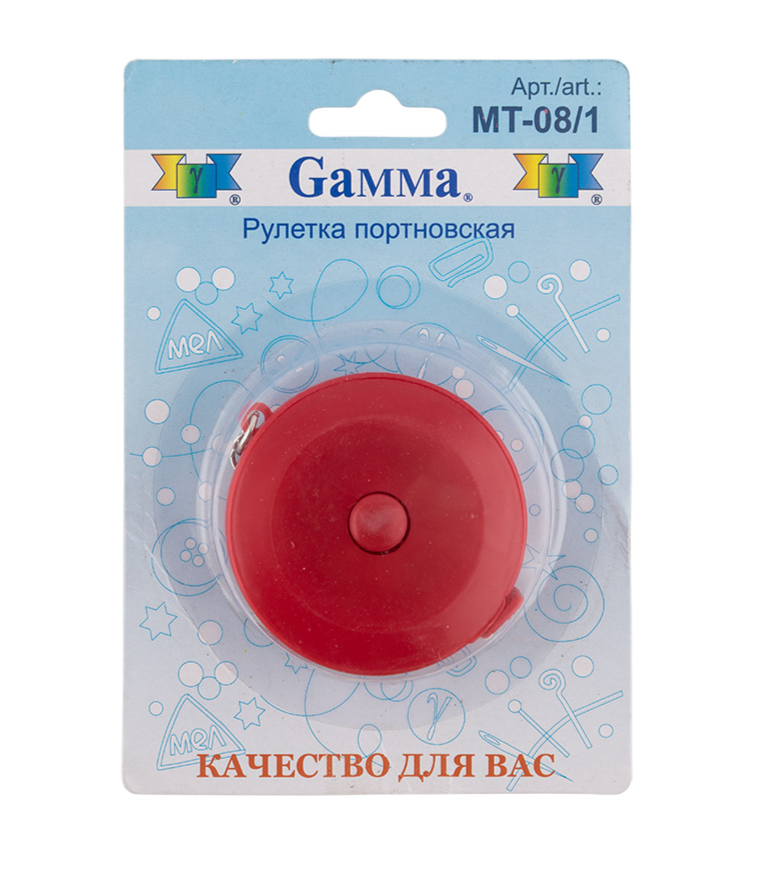 "Gamma" MT-08/1 Рулетка пластик 150 см х 0.7 см в блистере
