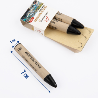"VISTA-ARTISTA" LE (Limited Edition) Пастель художественная масляная VAOPL-3  02 черный, 3 шт.