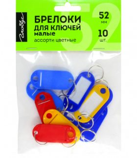Брелоки для ключей 52 мм, ассорти, 10 штук, малые БКМ-01