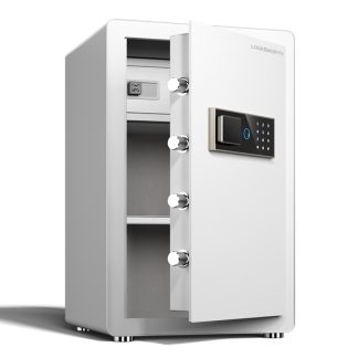 Сейф LockSworth биометрический + электронный замок + ключ, 600х380х360 мм, 22.5 кг, белый